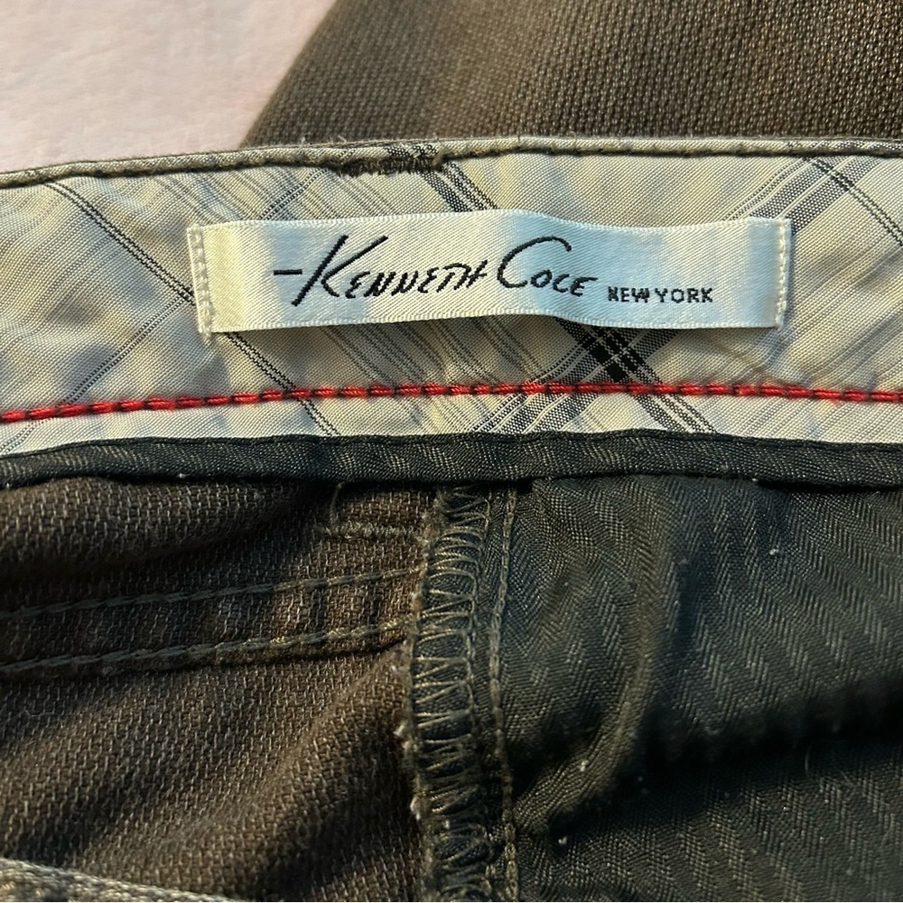 Kenneth Cole New York brown pants size 34X32 straight casual fall - Picture 3 of 8